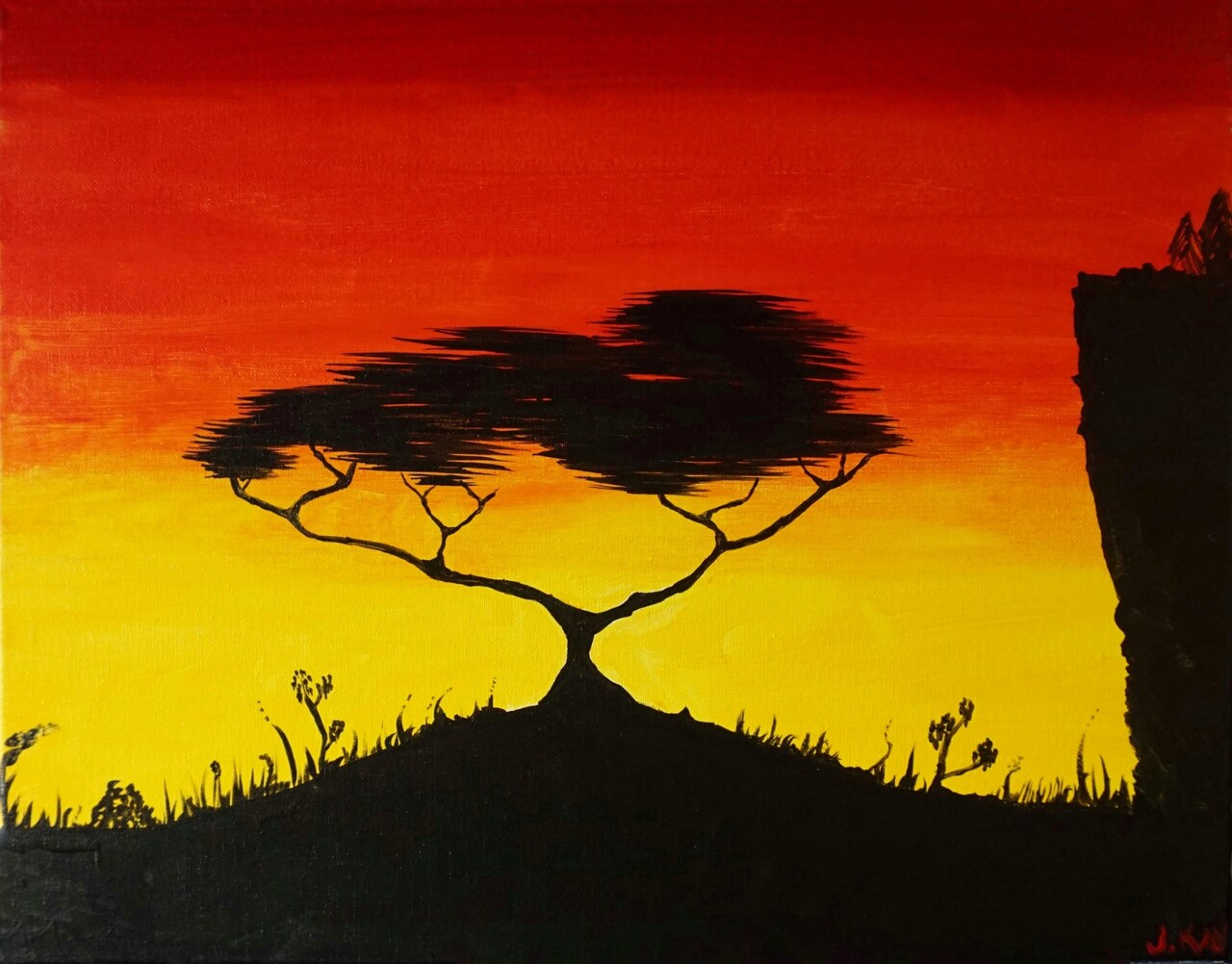 Paint Kit - African Savannah Acrylic Painting Kit & Video Lesson, DIY Craft, Painting Gift Set, Beginner Painting, Paint At Home, Paint Party